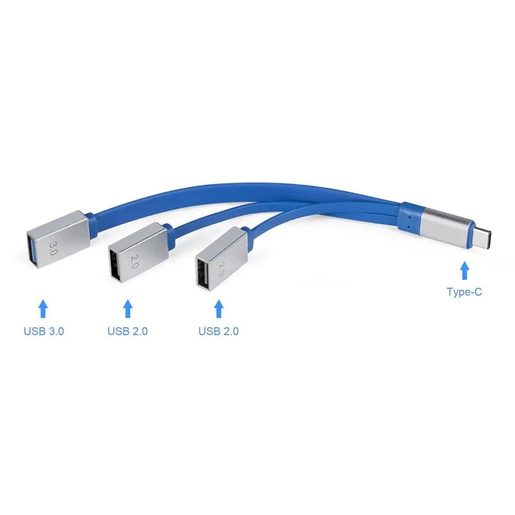 3 в 1 Тип usb с разъемами типа C и USB A Адаптер Hub 3-Порты разъёмы OTG концентратор 2xusb 2 0 +