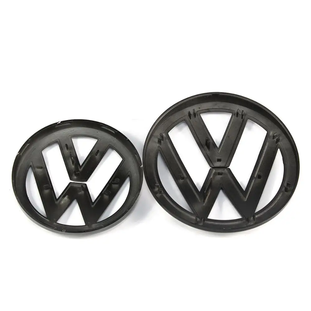 

135mm Gloss Black Front Grill Badge + 110mm Gloss Black Rear Trunk Lid Emblem Logo for VW Volkswagen Golf MK7