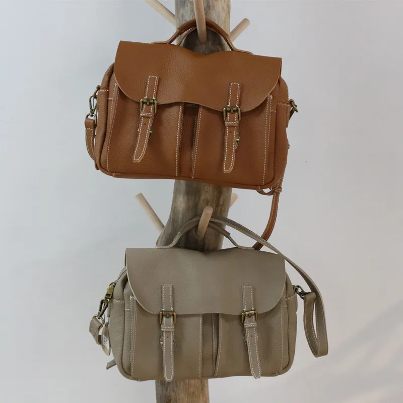 

Women Messenger Bags Designer Handbags Female Genuine Leather Shoulder Crossbody Bag Lady England Style Work Briefcase Satchels