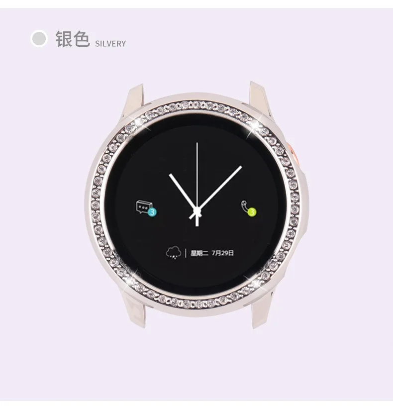 Чехол для galaxy watch active, для samsung galaxy watch active 2, 40 мм, 44 мм, защита Бампера, HD, полное покрытие экрана, защитный чехол - Цвет: silver