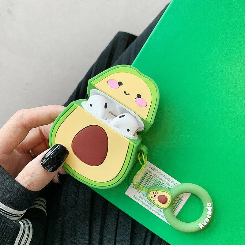 3D милый фруктовый силиконовый защитный чехол-сумка для Apple AirPods HSJ-19 | Электроника