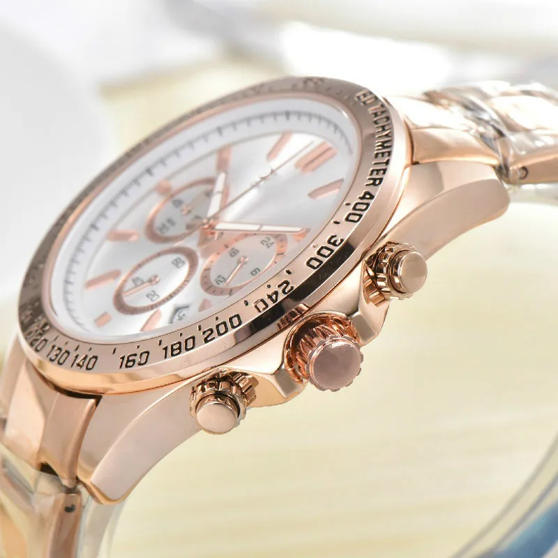 

Complete Calendar Casual Quartz Mens Watch Stainless Steel Strap Life Waterproof Business Brand Luxury Watches for Men Gifts