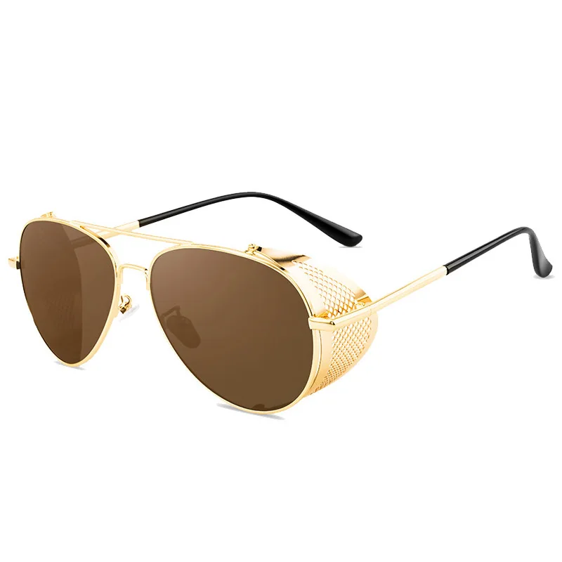 

Fashion Steampunk Sunglasses Brand Design Men Women Vintage Metal Steam Punk Sun glasses UV400 Shades Eyewear Gafas de Sol