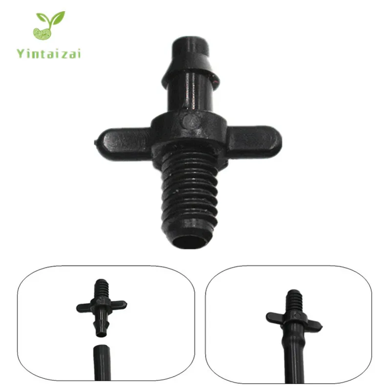 

1/4inch Barbed x 6mm Thread Connector Greenhouse Micro Irrigation Fittings Water Saving Drip Irrigation