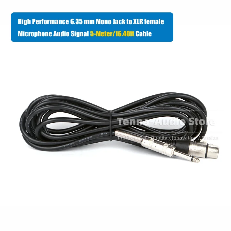 Фото Шнур XLR «мама» на разъем 6,3 мм, штекер, совместимый с Shure Beta 57A 87A BETA57A BETA87A, штекер микрофона, аудиокабель №2