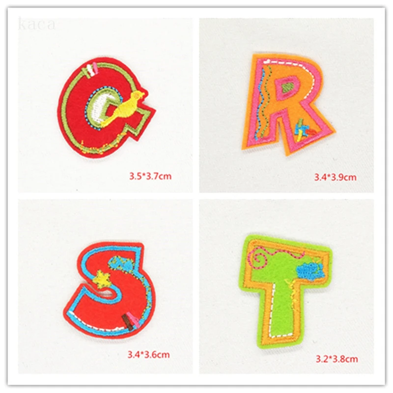 Цветные нашивки с английским алфавитом и буквенным принтом вышитый утюжок для