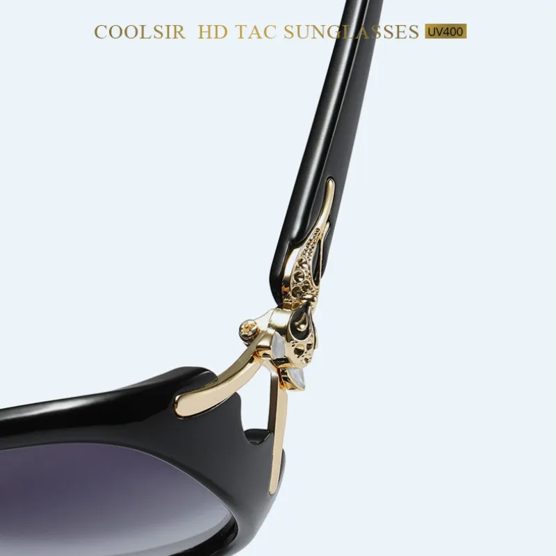 

COOLSIR Women's Sunglasses Fashion Classic Diamond Large Frame Sunglasses Anti-UV Polarized Driving Sunglasses Female 8842