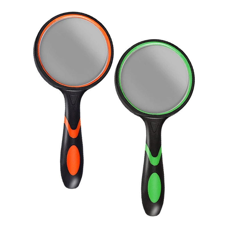 

2 Pack Magnifying Glass 10X 75MM Large Magnifying Lens Non-Slip Handled Magnifying Glass for Reading Small Prints