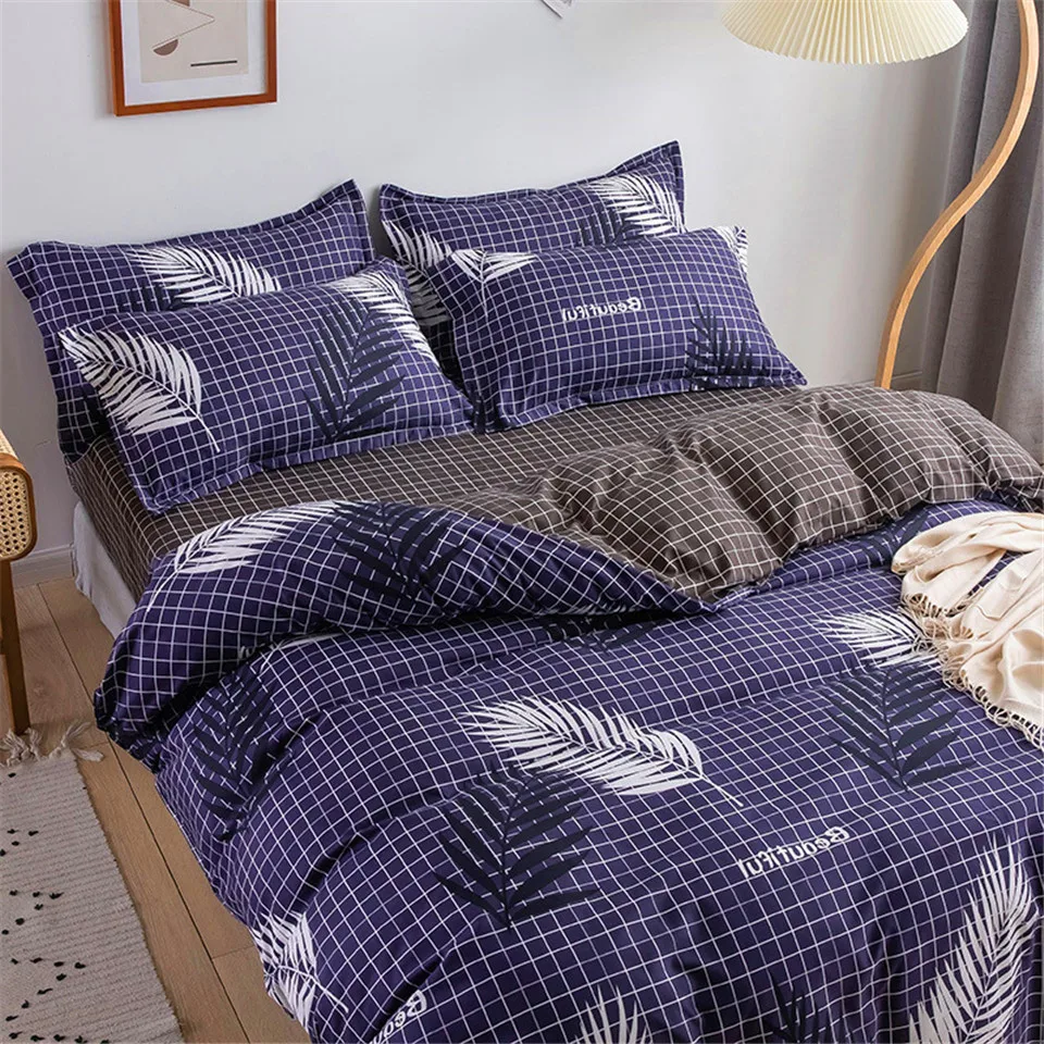 

Quilt Cover Sheet Fashion Simple Super Soft Aloe Cotton Bedding 4-Piece Set 3-Piece Set