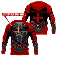 customize your name knight templar hoodie 3d printed hoodies pullover men for women sweatshirts sweater cosplay costumes 03