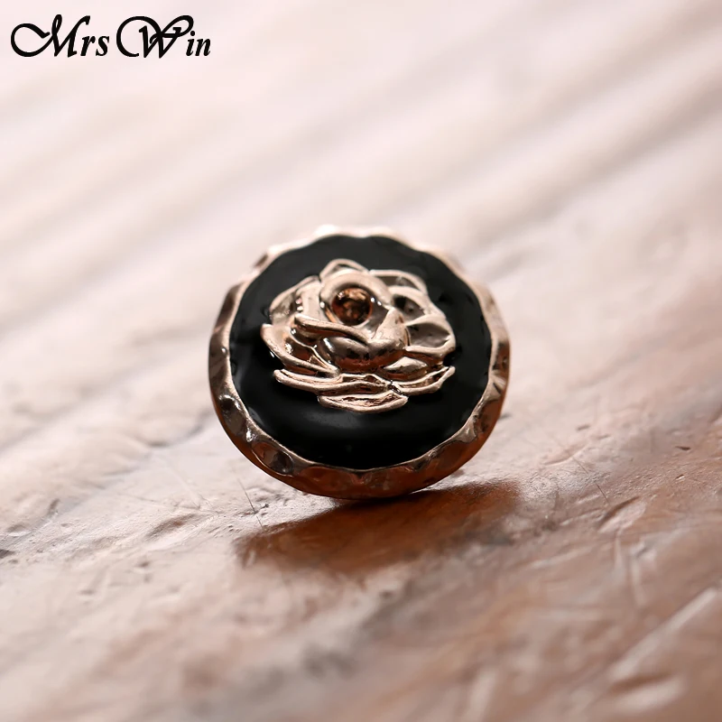 6 шт./лот новинка ювелирное изделие розовое золото цветок розы металлические