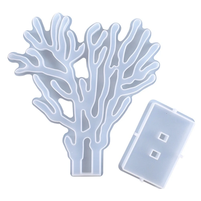 

DIY Crafts Crystal Epoxy Resin Mold Coral Base Ornaments Casting Silicone Mould