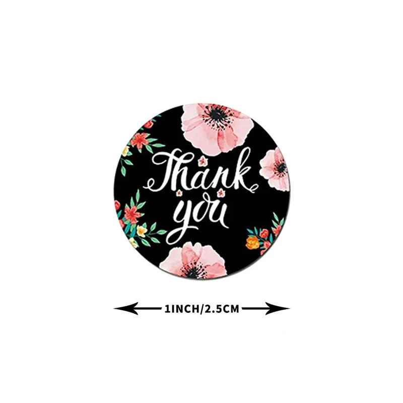 500pcs/roll Multiple Styles label Papers Baking Gift Wedding Decor Party Envelope Round Handmade Sealing Glue Food Sticker | Дом и сад