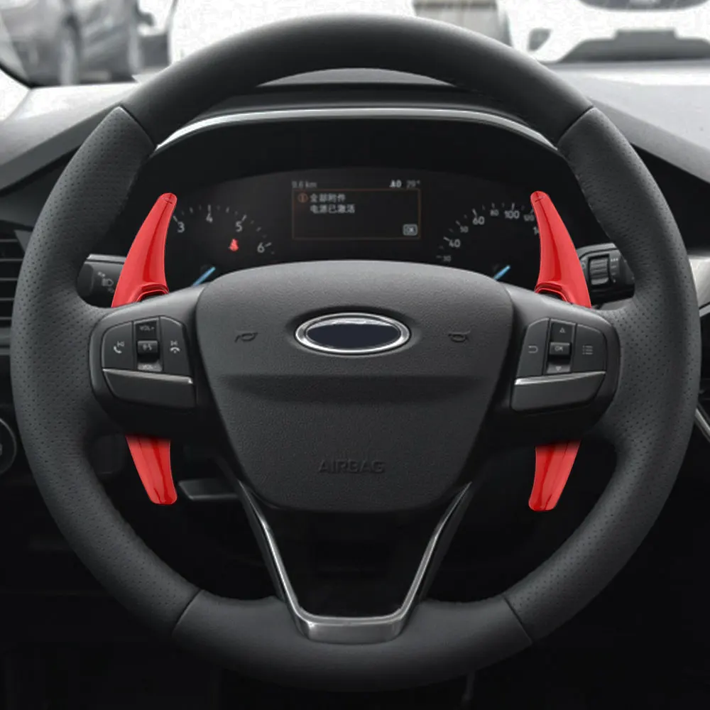 Xburstcar for Ford Focus 4 MK4 2019 2020 2Pcs/Set ABS Chrome Car Steering Wheel Paddle Extension Shifters Shift Sticker | Автомобили и