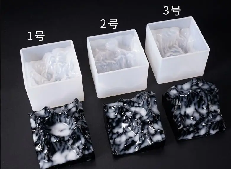 

Silicone Mold Transparent Resin DIY Double Sided Snow Mountain Mould Epoxy Resin Molds for Jewelry Crafts Decorations Making