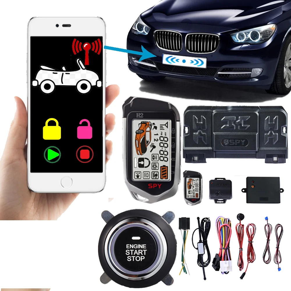 Германия шпион Bluetooth APP двухсторонняя Автомобильная сигнализация запуск