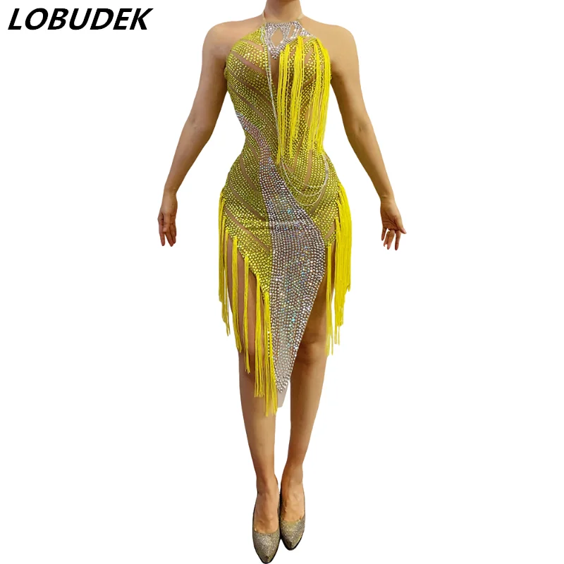 

Женское платье с бахромой для латиноамериканских танцев