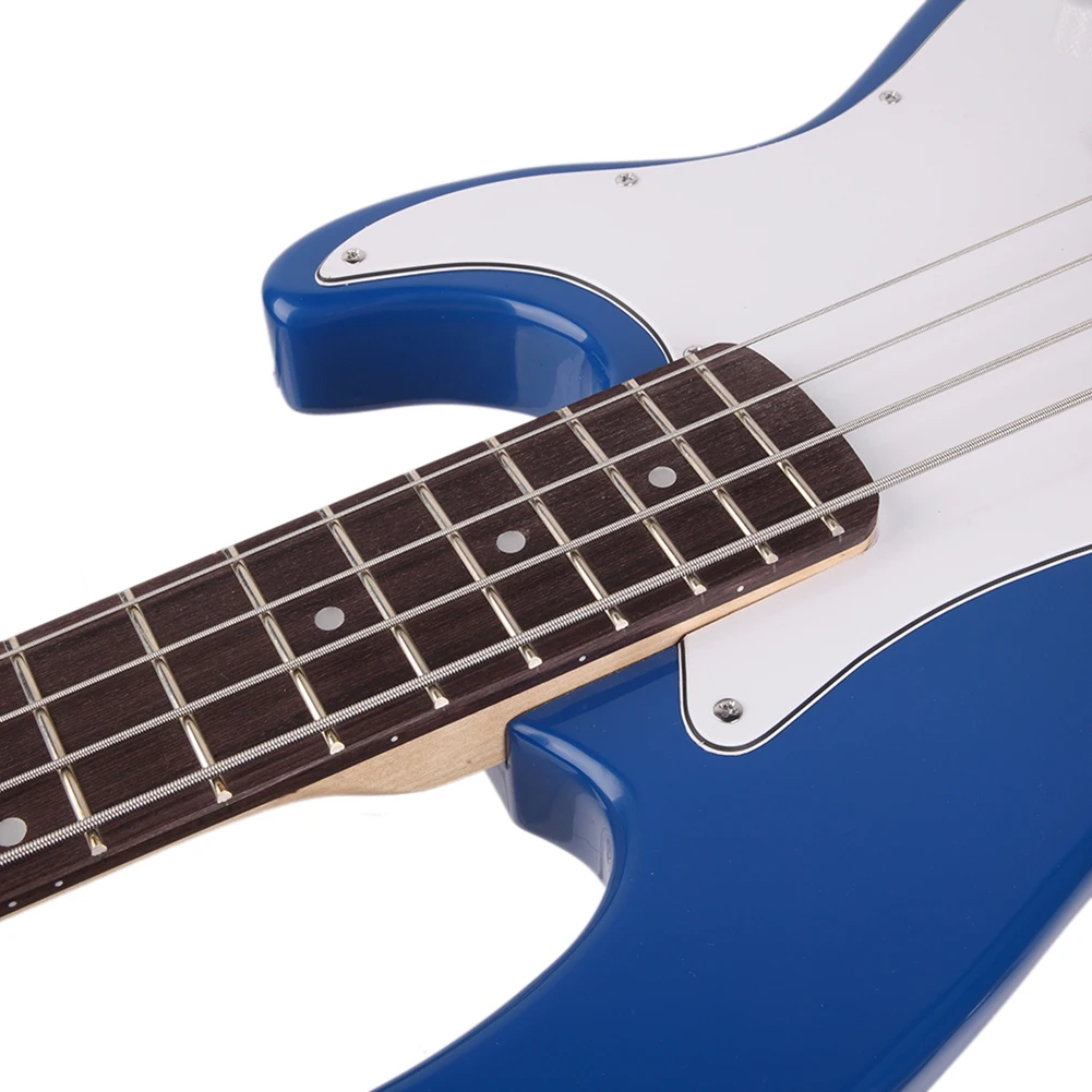 

43 inch Cutaway Design Exquisite Burning Fire Style Electric Bass Guitar 4 String Acoustic Electric Bass Guitar Blue