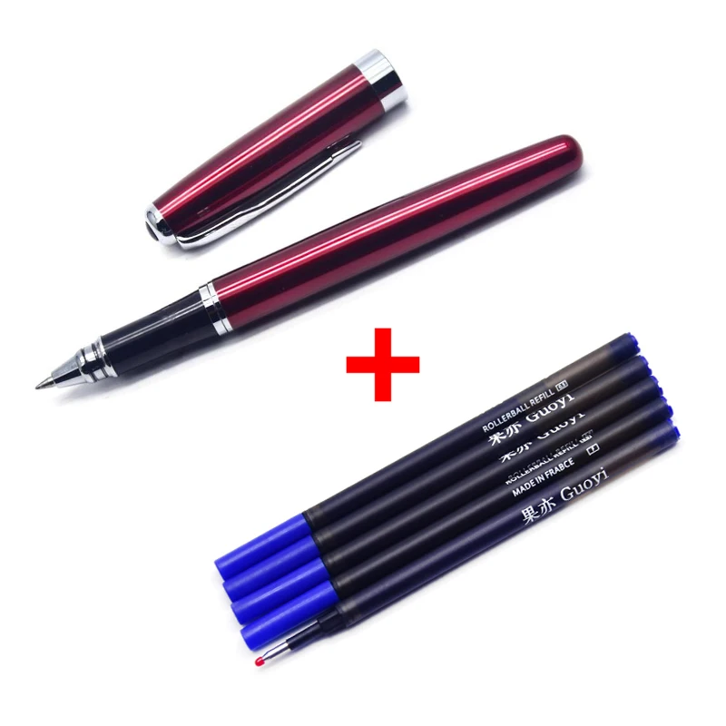 Red-5 Blue refills CCCAGYA A201 китайский стиль многоцветный металлический корпус гелевая ручка. Канцелярские принадлежности для офиса и школы, 0,5 мм наконечник для письма металлические подарки ручка - Цвет: Red-5 Blue refills