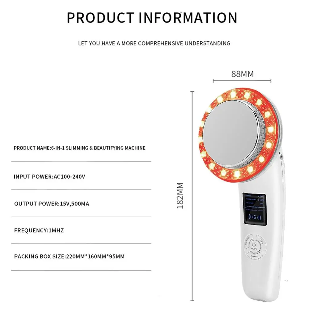 Goedkoop Led Ultrasone Schoonheid Instrument Ems Lichaam Beeldhouwen Verstevigende Afslanken Massager Verlichten Verschillende Ziekten Reiniging Skins Cares