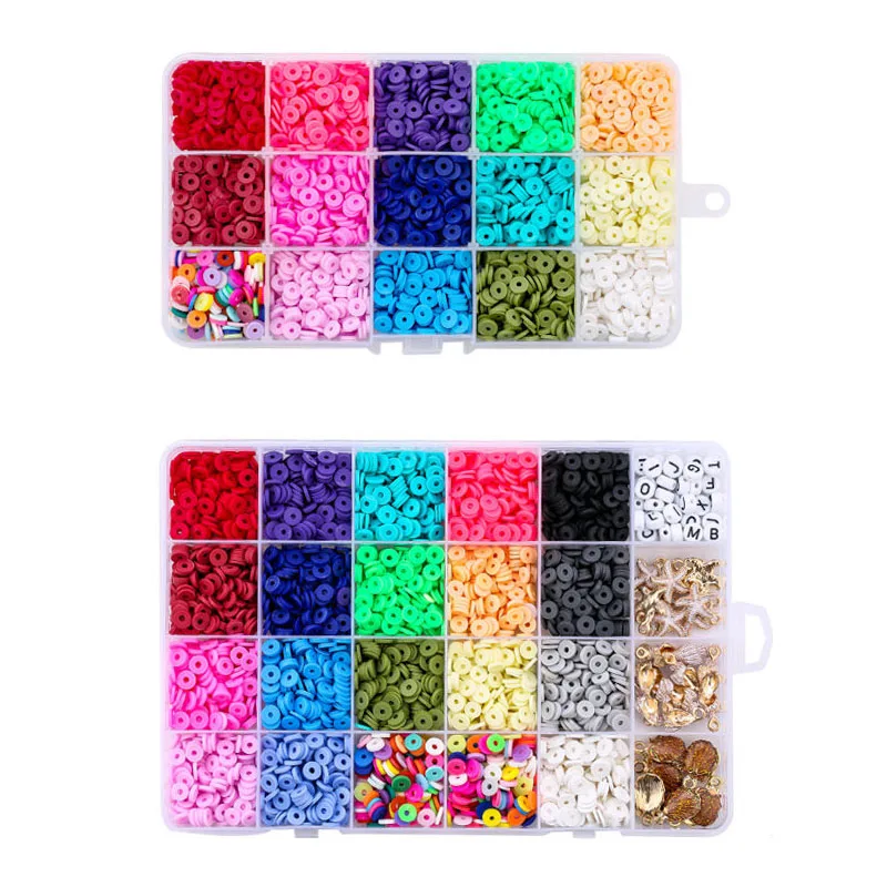 

Плоские круглые полимерные бусины из глины 6 мм для женских ожерелий, сережек