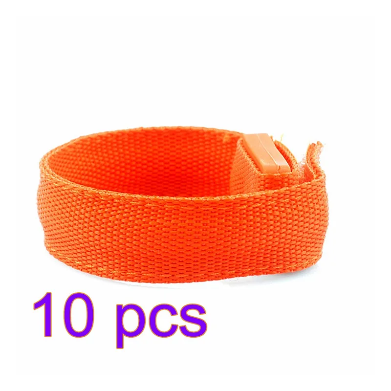 10pcs orange 1/10 шт. Светодиодный проблесковый браслет на запястье Браслет повязка на руку во время ленточный светильник на Танцевальная Вечеринка светящийся светодиодный браслет для вечерние украшения подарок - Цвет: 10pcs orange