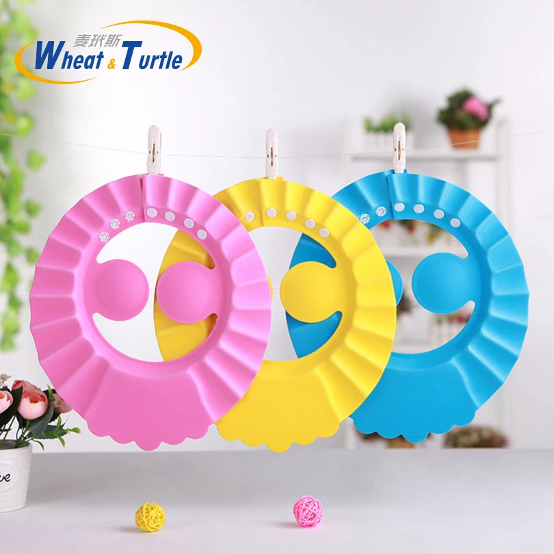 Gorro de champ&uacute; para beb&eacute;, visera de ba&ntilde;o duradera, ajustable, para Baby Shower, protege los ojos, a prueba de salpicaduras, protector para el cabello-0