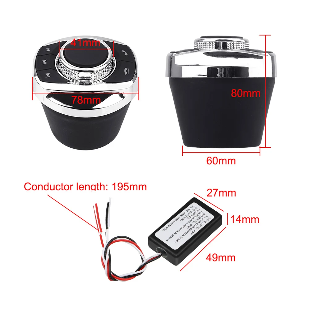 YOSOLO LED Light Car Wireless Steering Wheel Control Button For Android Navigation Player 8 Keys Cup Shape Accessories | Автомобили и