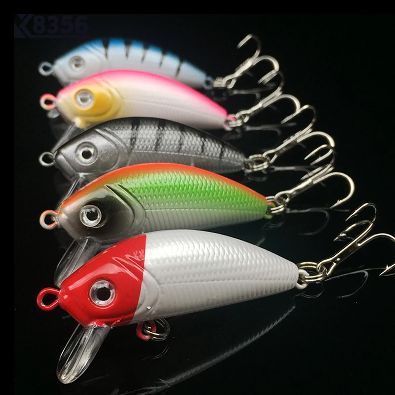 K8356 5 шт./компл. ABS жесткие приманки на пескаря набор рыболовных приманок