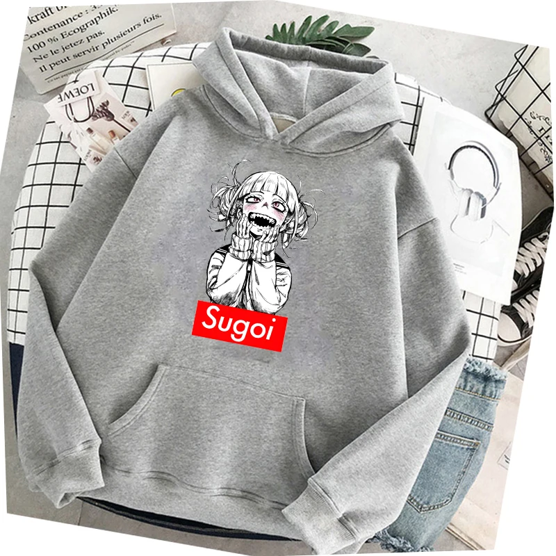 

My Hero Academia Hoodies Men Kawaii Japanese Anime Hoodie Boku No Hero Academia Streetwear Unisex Himiko Toga Sweatshirts Male
