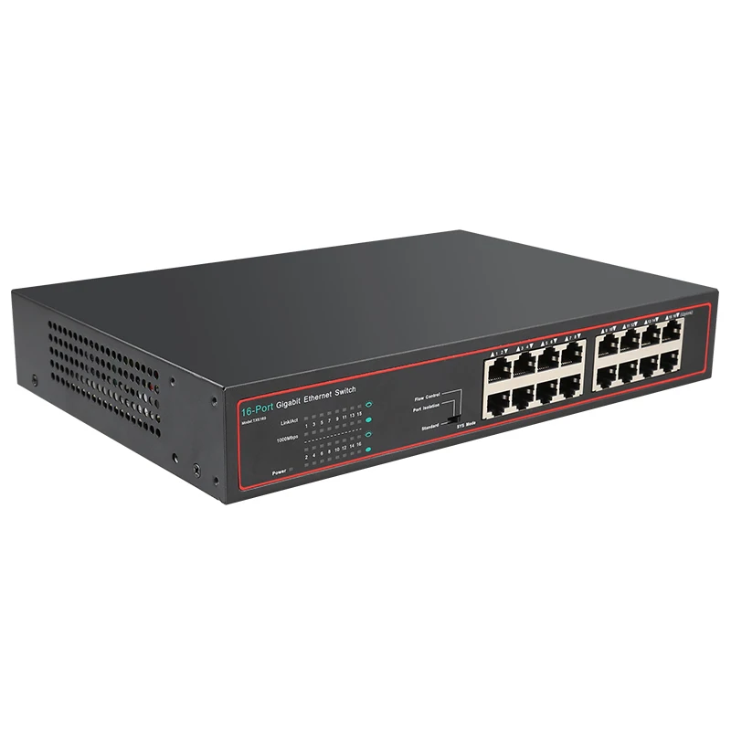 16 портов RJ45 Gigabit Ethernet коммутатор lan ethernet для ip камеры AP беспроводной|Сетевые