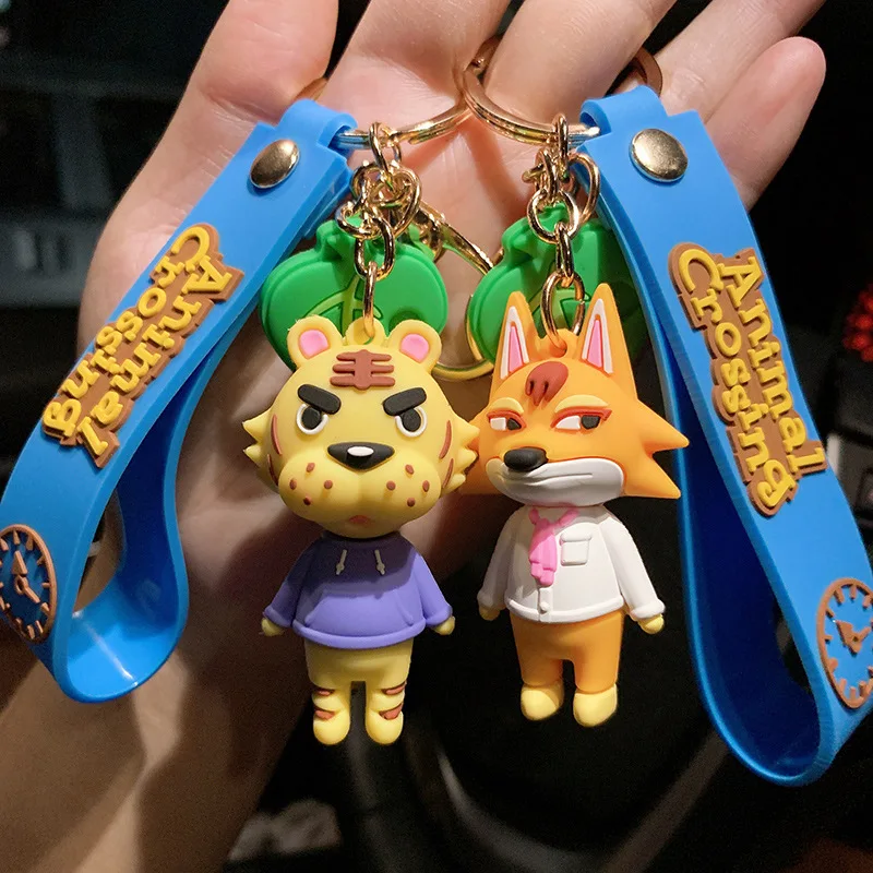 2020 New Japan Animal Crossing Silica Gel Keychains Fashion Game Pendant Keyring Cartoon  Switch Keychain | Украшения и