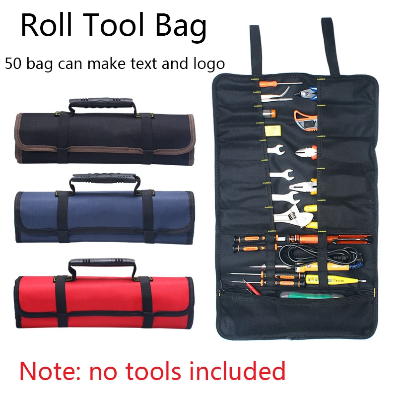 

Thicken Multifunction Oxford Cloth Folding Wrench Bag Tool Roll Storage Pocket Tools Pouch Portable Case Organizer Holder