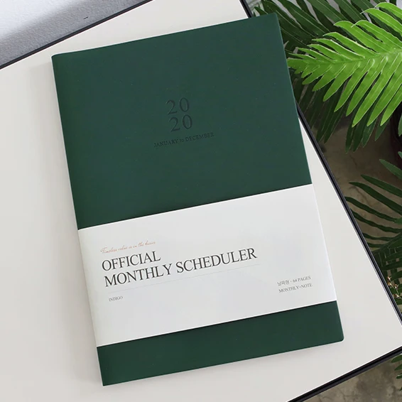 Классический Бизнес Softcover ноутбук ежемесячный планировщик 64P офисный школьный планировщик поставки подарок