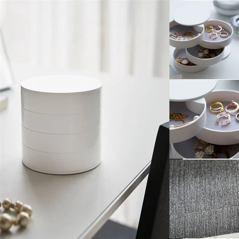 Шкатулка для ювелирных изделий девочек в европейском стиле лоток хранения на 360 °