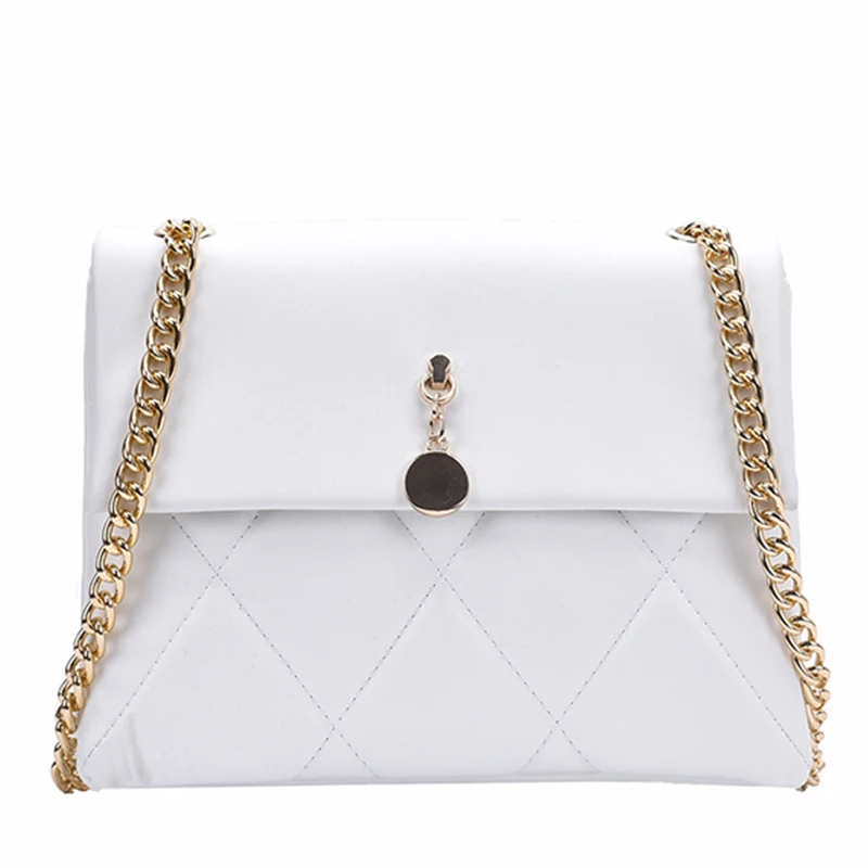 

Lattice Square Crossbody bag 2020 Fashion New High quality PU Leather Women's Designer Handbag Chain Shoulder Messenger Bag