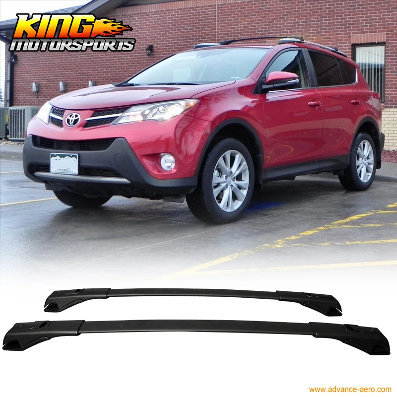 Подходит 13 14 15 16 Toyota RAV4 OE Стиль Топ Багажники поперечины Алюминий черный 2 шт пара