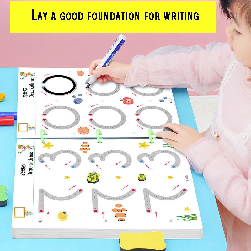 

Волшебная тетрадь для рисования, многоразовая каллиграфия, книга для обучения искусственному управлению для детей, детские игрушки, образо...
