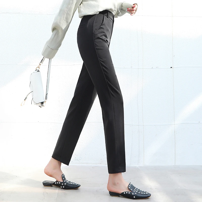 

Mozuleva Women Fashion High Waist Suit Pants Spring Summer Female Casual Loose Long Pants Office Laides Straight Trousers 2020
