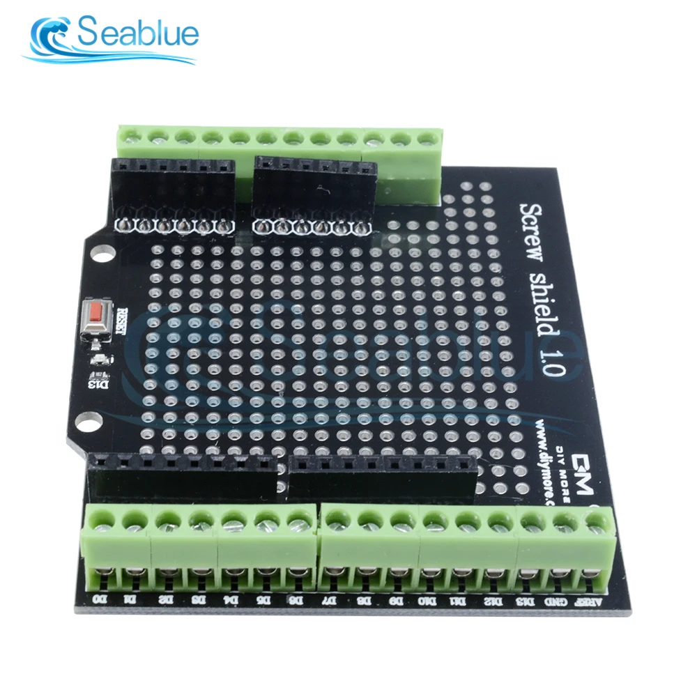 Винтовой щит Proto для Arduino кнопка сброса с открытым исходным кодом светодиод D13