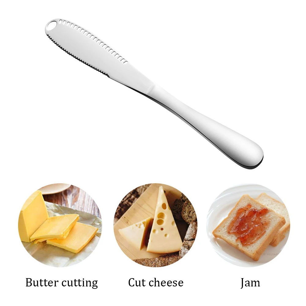 

Multifunctional Stainless Steel Butter Knife Cheese Jam Spreads Cream Knives Utensil Dessert Cutlery Toast For Breakfast Tool