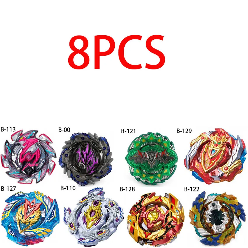 8pcs Новая комбинация Beyblade Burst набор игрушек Beyblades Арена Bayblade Metal Fusion 4D с пусковым устройством спиннинг топ игрушки - Цвет: 8pcs