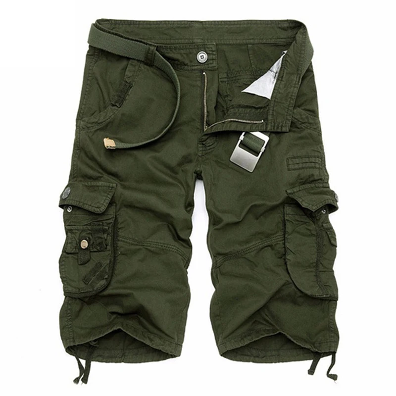 Шорты карго HX322 мужские камуфляжные хлопок повседневные штаны в стиле милитари