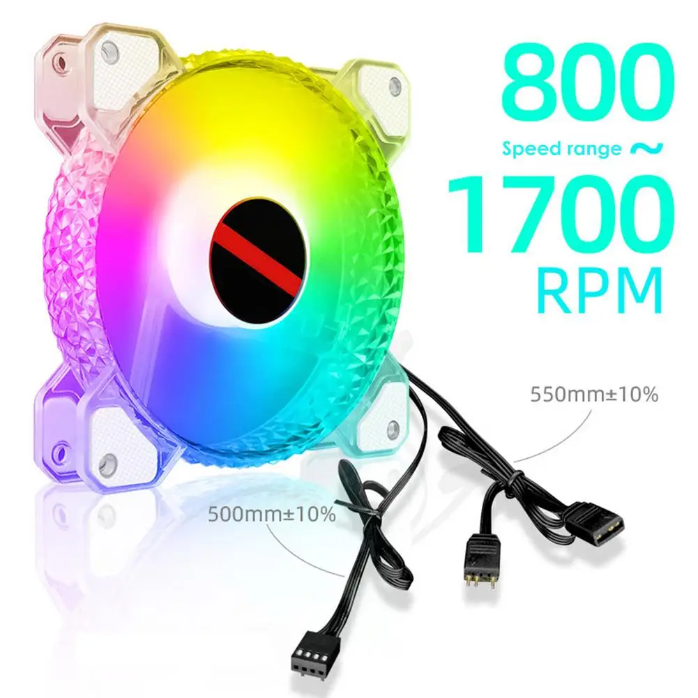 120mm Computer Case Fan Silent 12CM Wireless Remote Control Fan CPU Cooling RGB Quiet PC Cooler Fan Transparent 5v DC Case Fans 120mm Computer Case Fan Silent 12CM Wireless Remote Control Fan CPU Cooling RGB Quiet PC Cooler Fan Transparent 5v DC Case Fans