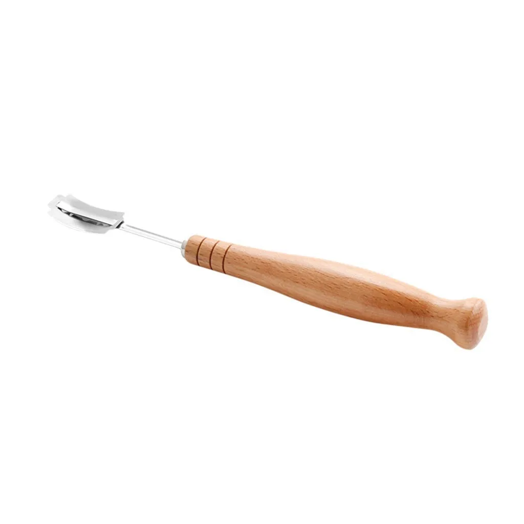

Bread Cutter French Blade Kitchen Gadgets Wooden Normal/Long Handle Baking Accessory European Style Arc Curved Toast Knife