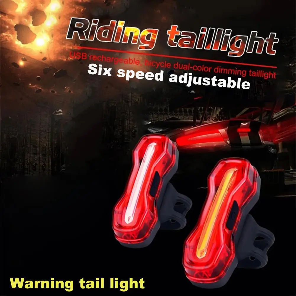 

Bicycle USB Rechargeable Tail Light Helmet Light Backpack Light Strong Light Tail Light Night Riding Tail Light With Battery