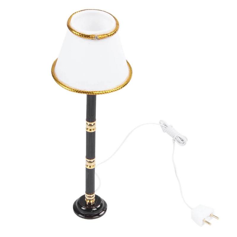 Белый 1/12 миниатюрный светодиодный светильник для кукольного домика|Игрушечная