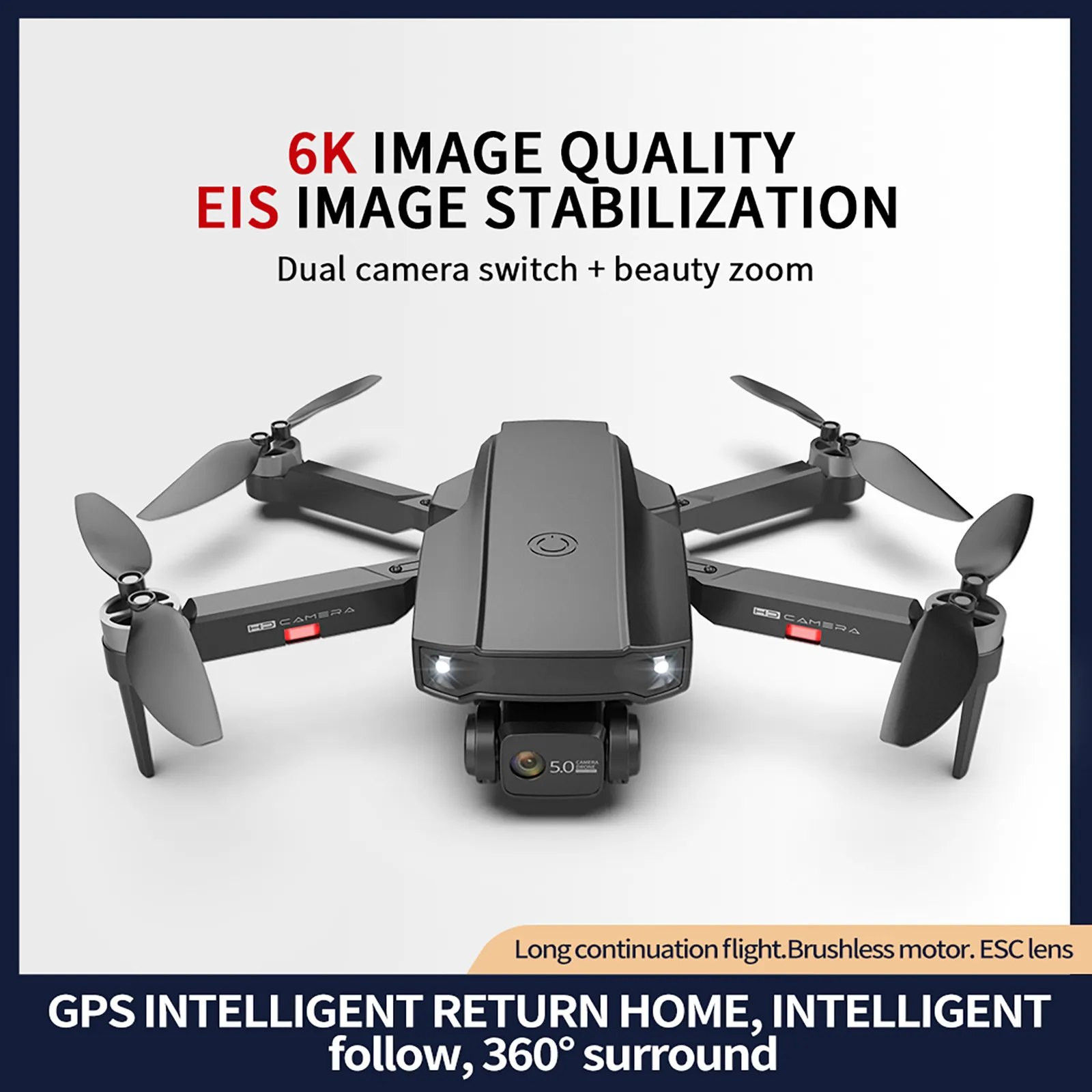 

HJ188 Drone 6K HD Camera Wifi FPV Smart Selfie RC UAV Foldable Quadcopter drone 4k profesional