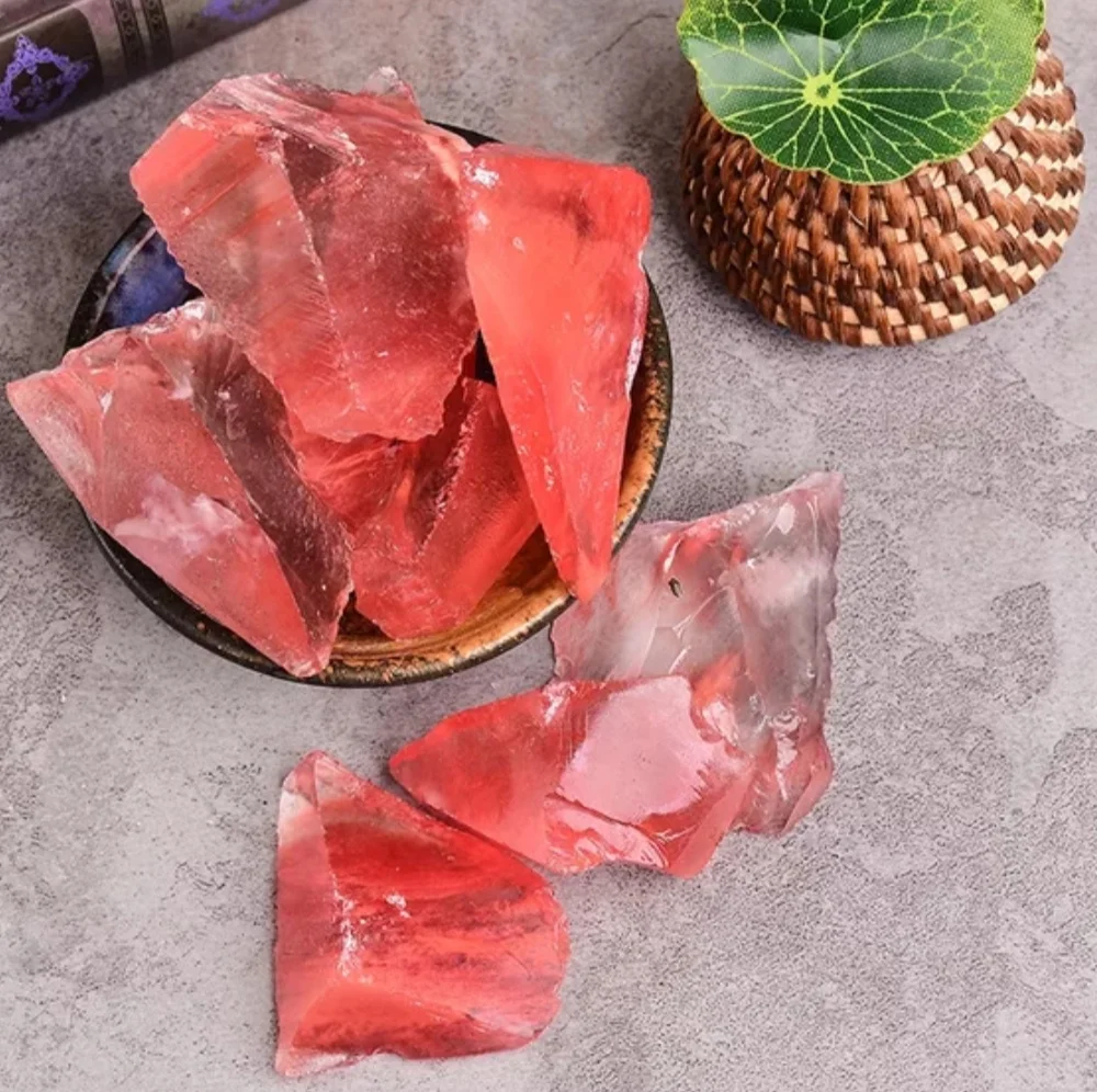 Натуральный кристалл арбуз красный камень ароматический для диффузии