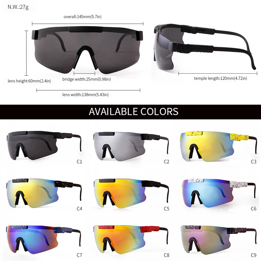 

LongKeeper Sport Polarized Sunglasses Men Women Luxury Brand Outdoor Sports Goggles Oversized Eyeglasses One Piece Eyewear Gafas